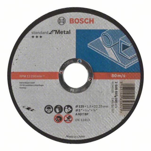 Separationspår rakt 125 mm 22.23 mm Bosch Accessories