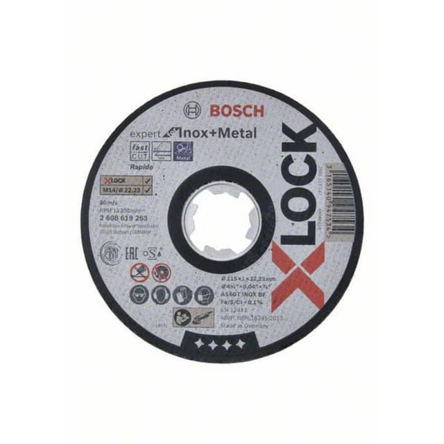 Separationspår rakt 115 mm 22.23 mm Bosch Accessories