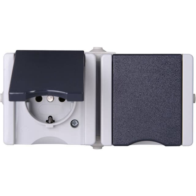 Kopp 2x Komplett Vägguttag lock PROAQA Grå 950656001