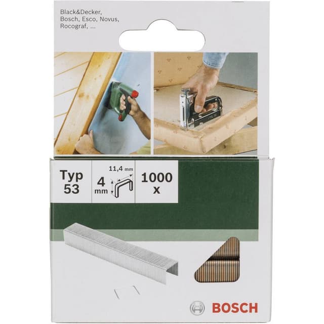 Klammer typ 53 1000 st Bosch Accessories 2609255857 N/A