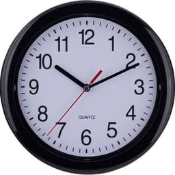 EUROTIME 22221 Kvarts Väggklocka 25 cm Svart