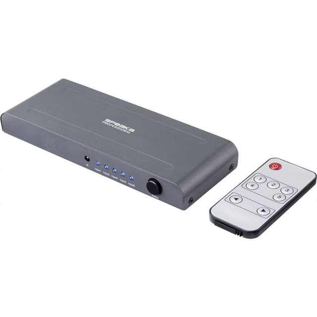 SpeaKa Professional SP-HSW-250 5 Port HDMI-Switch Ultra