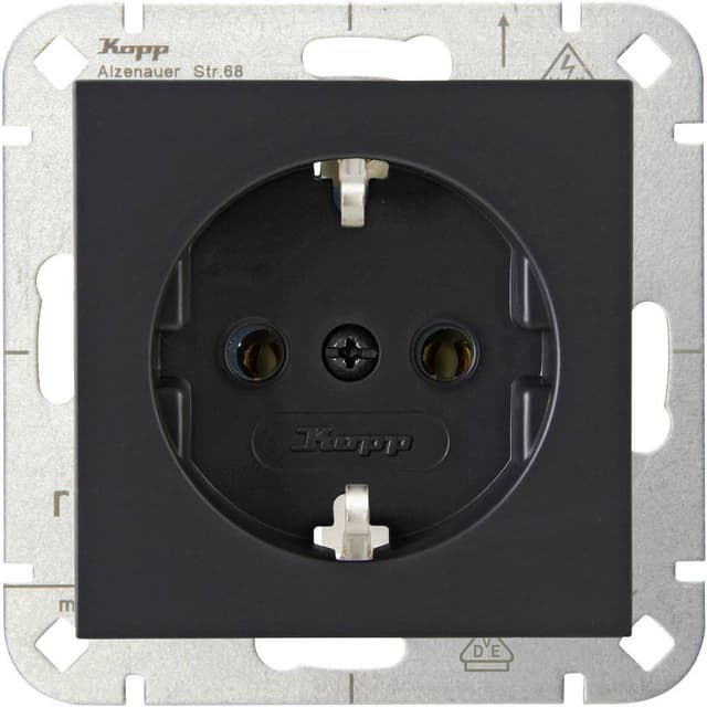 Kopp 1x Insats Vägguttag HK 07 Antracit 949315006