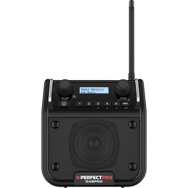 PerfectPro DABPRO Byggarbetsradio DAB+, FM AUX,