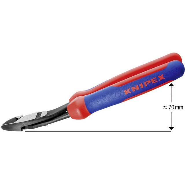 Knipex 74 22 200 Værksted Kraft-sideskærer med facet