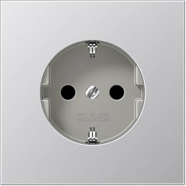 Jung 1x Insats Vägguttag Aluminium AL1520KI