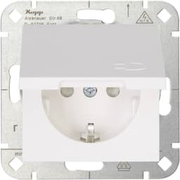 Kopp 1x Insats Vägguttag lock HK 07 Renvit 940129002