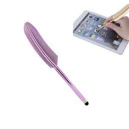 Feather Stylus Pen for berøringsskjermer Lyserosa