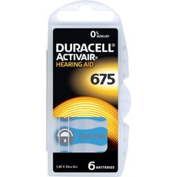 Duracell Hörapparatbatterier ZA 675 1.45 V 6 st 630 mAh
