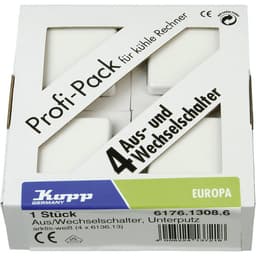 Kopp Insats Strömställare vipp Europa Arktisvit, Matt