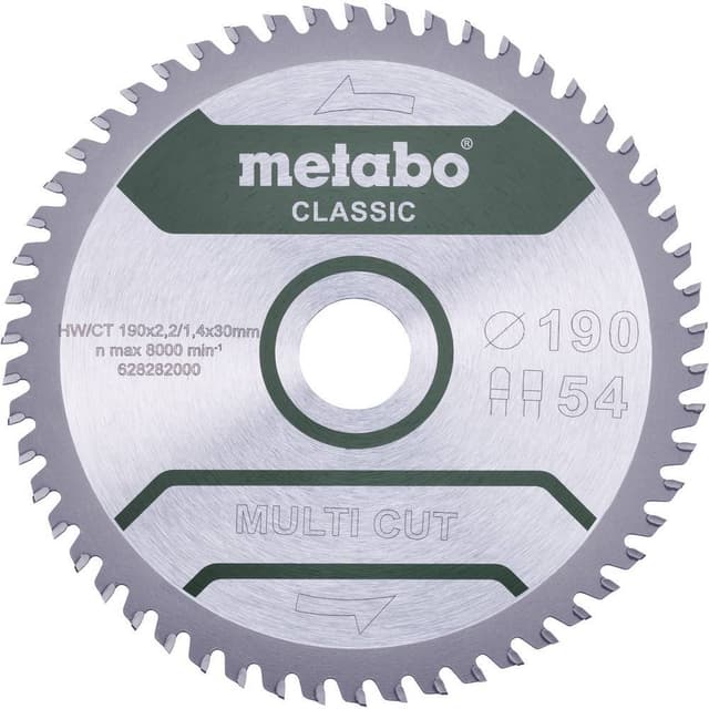Metabo MULTI CUT CLASSIC 628661000 Cirkelsågblad 165 x