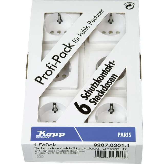 Kopp 920702011 Beskyttelseskontakt Indsats Paris Hvid