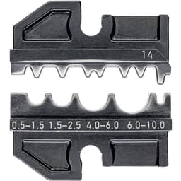 Knipex 97 49 14 Krympeindsats Uisolerede kabelsko, Uisolerede stødforbinder, Uisolerede kompressionss
