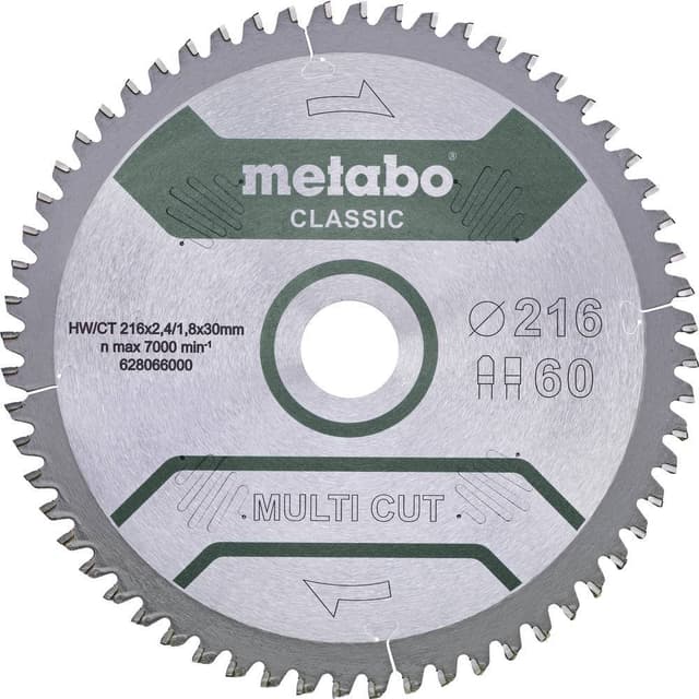 Metabo MULTI CUT CLASSIC 628666000 Cirkelsågblad 254 x