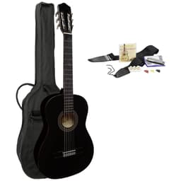 Akustisk gitarr MSA Musikinstrumente 4/4 Svart inkl.