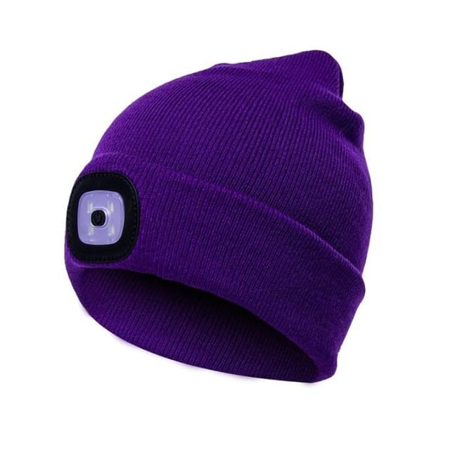 Hattu sisäänrakennetulla LED-valolla - violetti