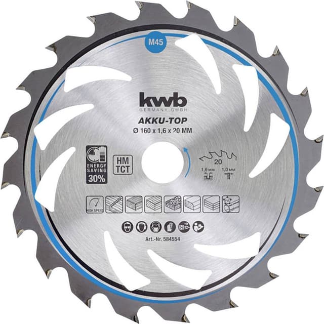 kwb 587856 Hårdmetall cirkelsågklinga 210 x 30 x 1.3 mm