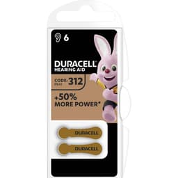 Duracell 312AC Hörapparatbatterier ZA 312 Zink-luft 160
