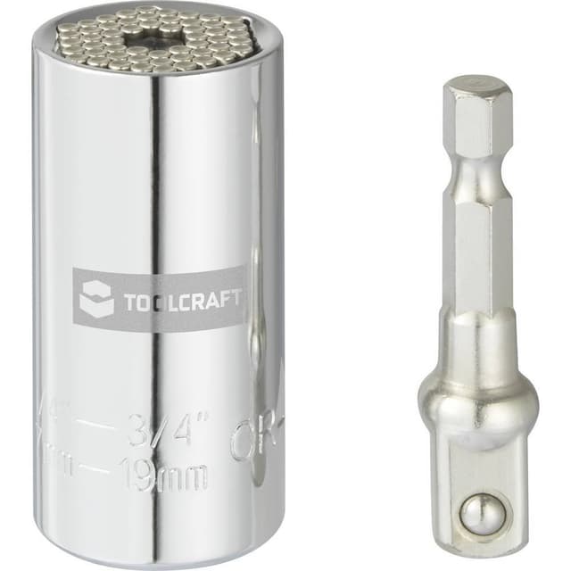 TOOLCRAFT Hylsnyckel-bitsinsats 1/4, 3/4 TO-7273935