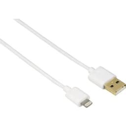 Hama Apple iPad/iPhone/iPod Tilslutningskabel [1x USB 2.0 stik A - 1x Apple Lightning-stik] 1.50 m Hvid
