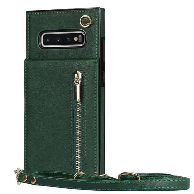 Zipper kaulakorukotelo Samsung Galaxy S10 - Vihreä
