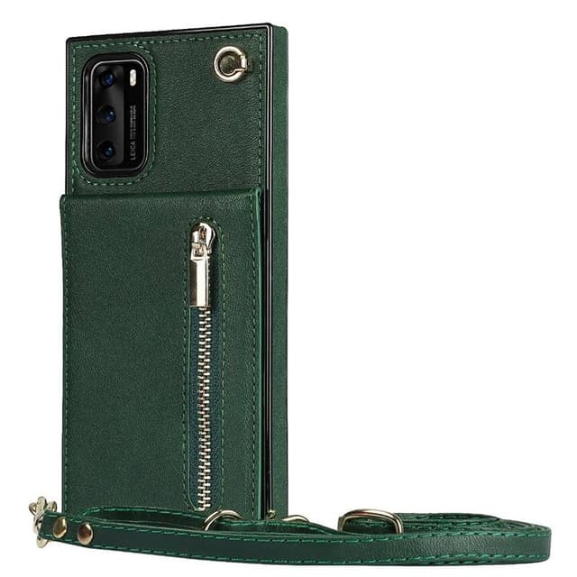 Zipper halskæde etui Huawei P40 - Grøn