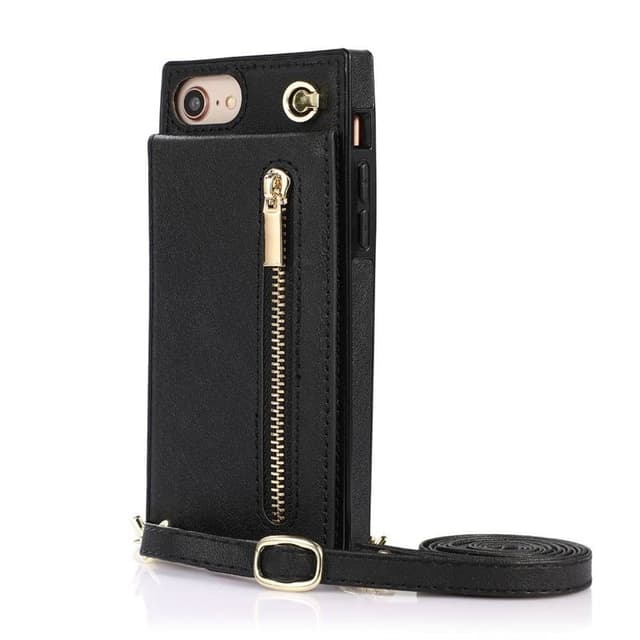 Zipper kaulakorukotelo Apple iPhone 7 - Musta