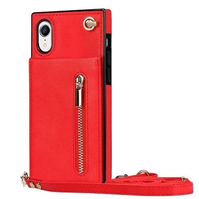 Zipper halskæde etui Apple iPhone XR - Rød