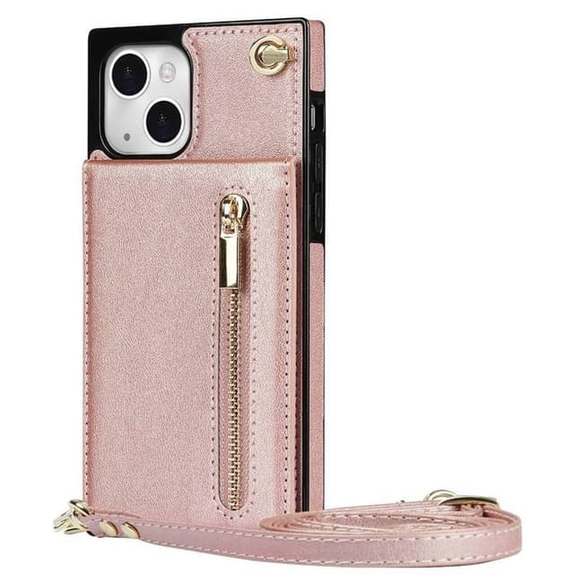 Zipper kaulakorukotelo Apple iPhone 13 Mini - Ruusu