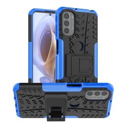 Iskunkestävä kuori jalustalla Motorola Moto G31 - Sininen