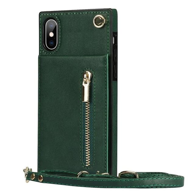 Zipper kaulakorukotelo Apple iPhone XS Max - Vihreä