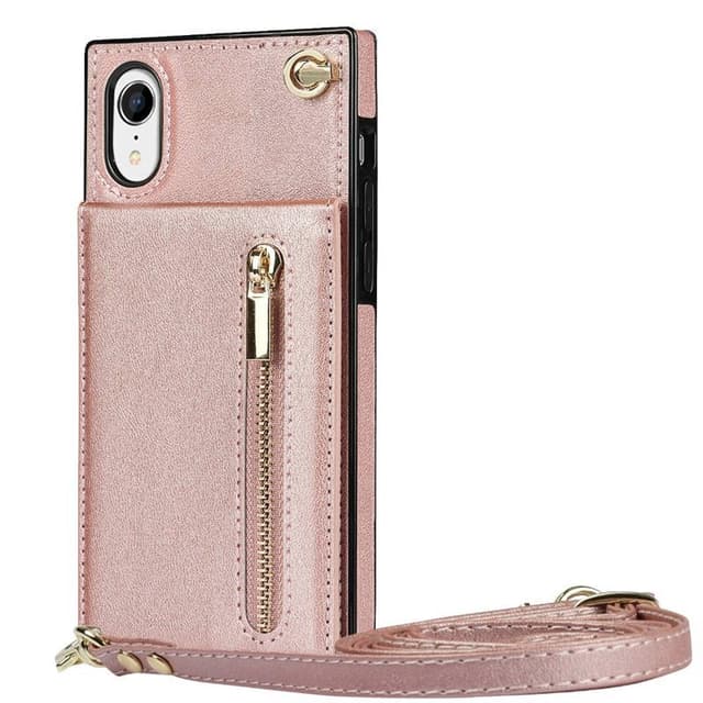 Zipper kaulakorukotelo Apple iPhone XR - Ruusu