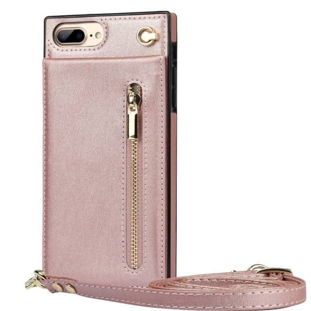 Zipper kaulakorukotelo Apple iPhone 8 Plus - Ruusu