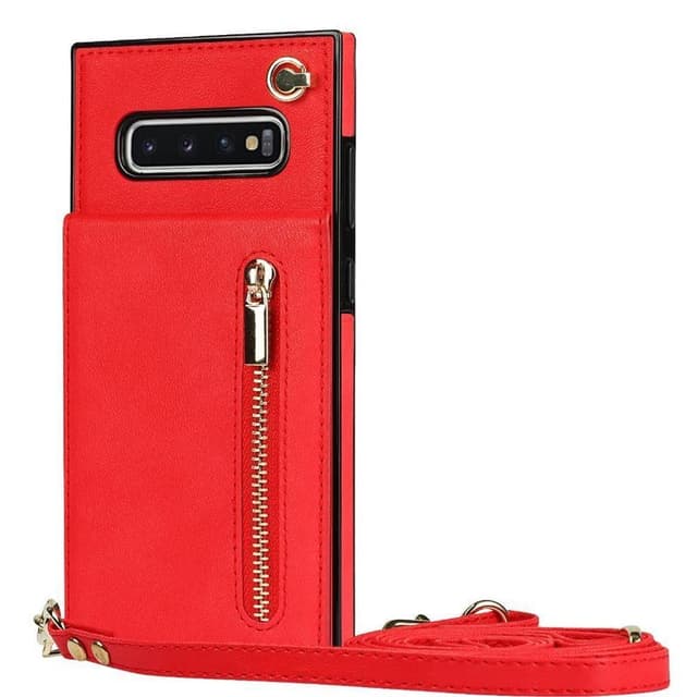Zipper halskæde etui Samsung Galaxy S10 - Rød
