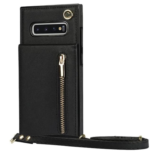 Zipper halskæde etui Samsung Galaxy S10 Plus - Sort