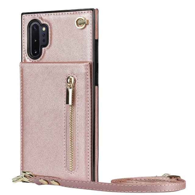 Zipper kaulakorukotelo Samsung Galaxy Note 10 Plus - Ruusu