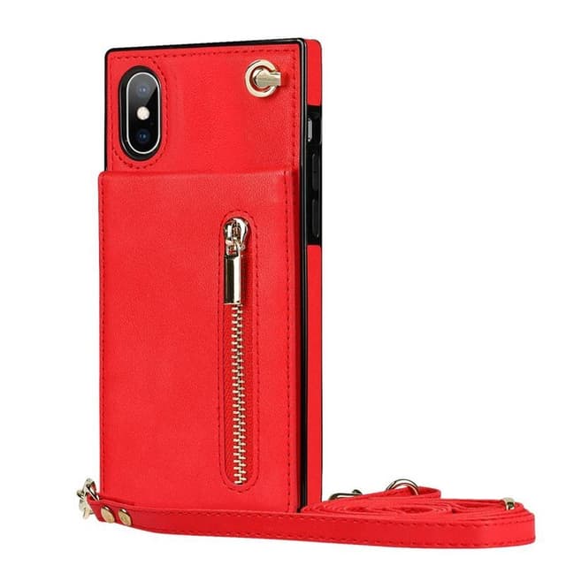 Zipper necklace case Apple iPhone XS Max - Röd