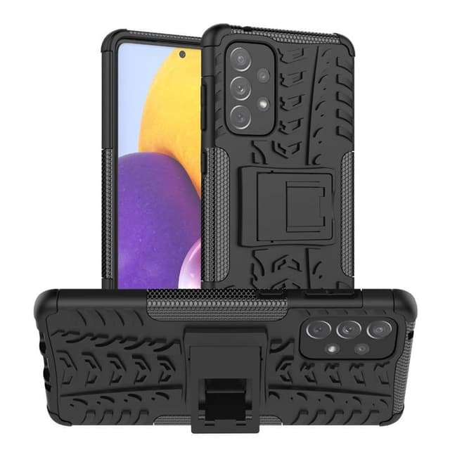 Iskunkestävä kuori jalustalla Samsung Galaxy A73 5G - Musta