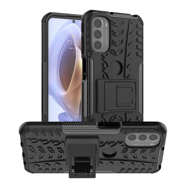 Iskunkestävä kuori jalustalla Motorola Moto G31 - Musta