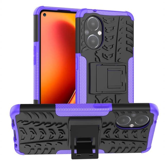 Iskunkestävä kuori jalustalla OnePlus Nord N20 5G - Violetti