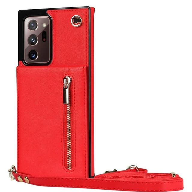 Zipper necklace case Samsung Galaxy Note 20 Ultra - Röd