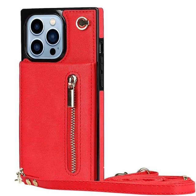 Zipper halskæde etui Apple iPhone 13 Pro - Rød