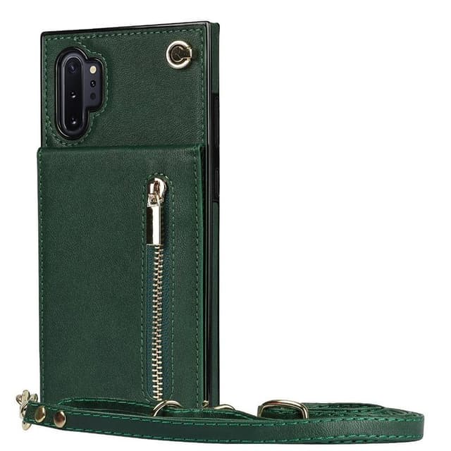 Zipper necklace case Samsung Galaxy Note 10 Plus - Grön