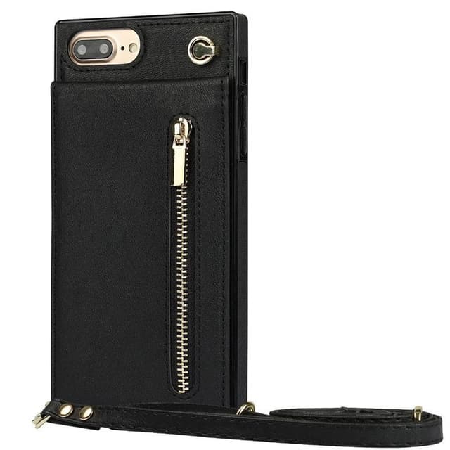 Zipper halskæde etui Apple iPhone 8 Plus - Sort