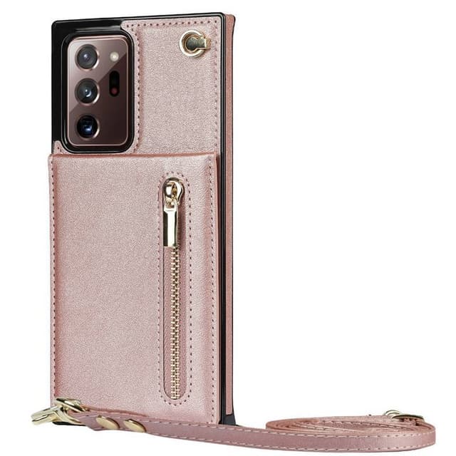 Zipper kaulakorukotelo Samsung Galaxy Note 20 Ultra - Ruusu