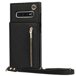 Zipper kaulakorukotelo Samsung Galaxy S10 - Musta