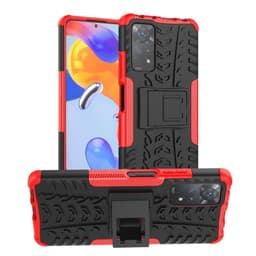 Støtsikker deksel med stativ Xiaomi Redmi Note 11 Pro 5G - Rød
