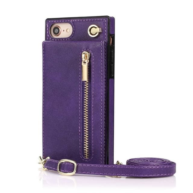 Zipper kaulakorukotelo Apple iPhone 7 - Violetti