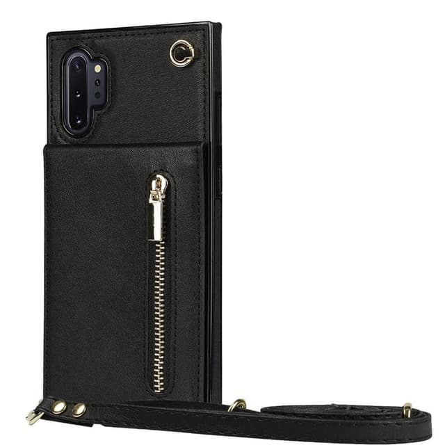 Zipper halskæde etui Samsung Galaxy Note 10 Plus - Sort