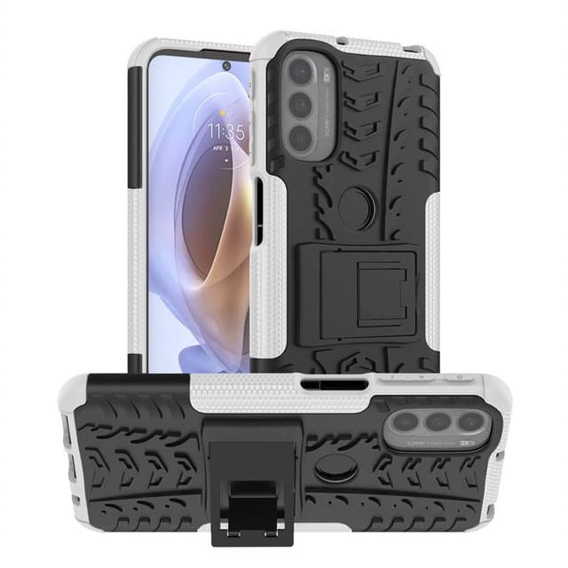 Stødbestandigt cover med stativ Motorola Moto G41 - Hvid